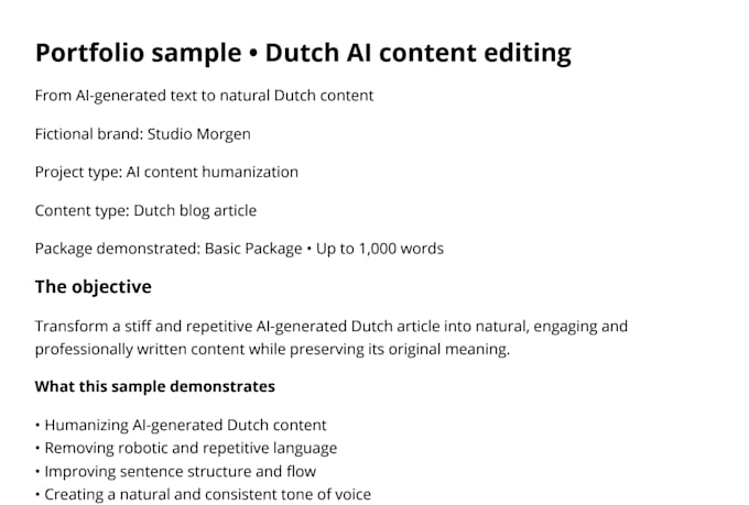 humanize and edit your ai generated dutch content